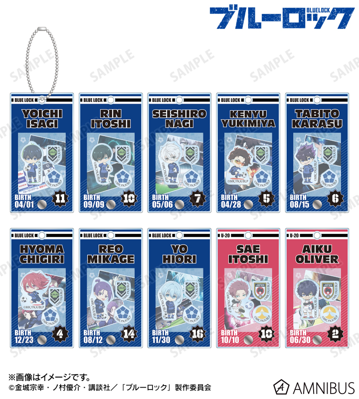 【アルマビアンカ】TVアニメ『ブルーロック』 トレーディング場面写パーツ付きフレームアクリルチャーム 1BOX入数：10