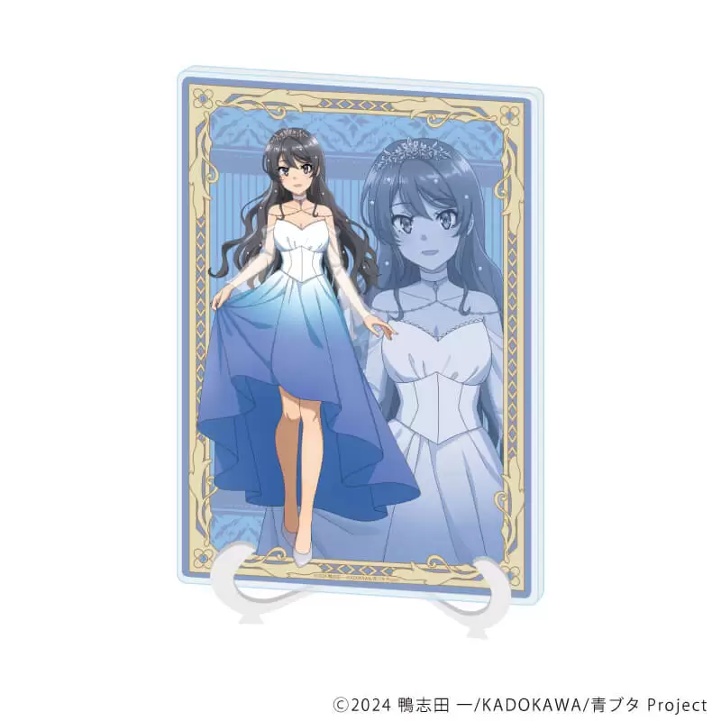 【A3】アクリルアートボード(A5サイズ)「『青春ブタ野郎』シリーズ」06/桜島麻衣 フラワードレスver.(描き下ろしイラスト)