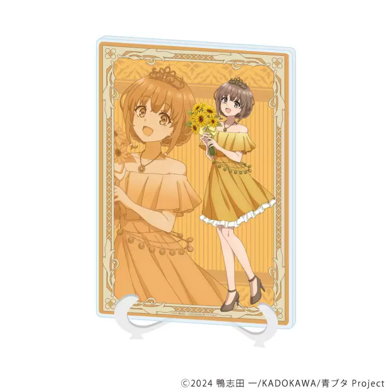 【A3】アクリルアートボード(A5サイズ)「『青春ブタ野郎』シリーズ」08/梓川花楓 フラワードレスver.(描き下ろしイラスト)