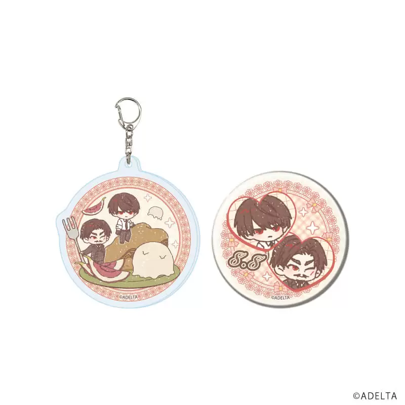 【A3】アクリルキーホルダー＆缶バッジセット「大穢」02/大崎×市場前 2026(グラフアートイラスト)