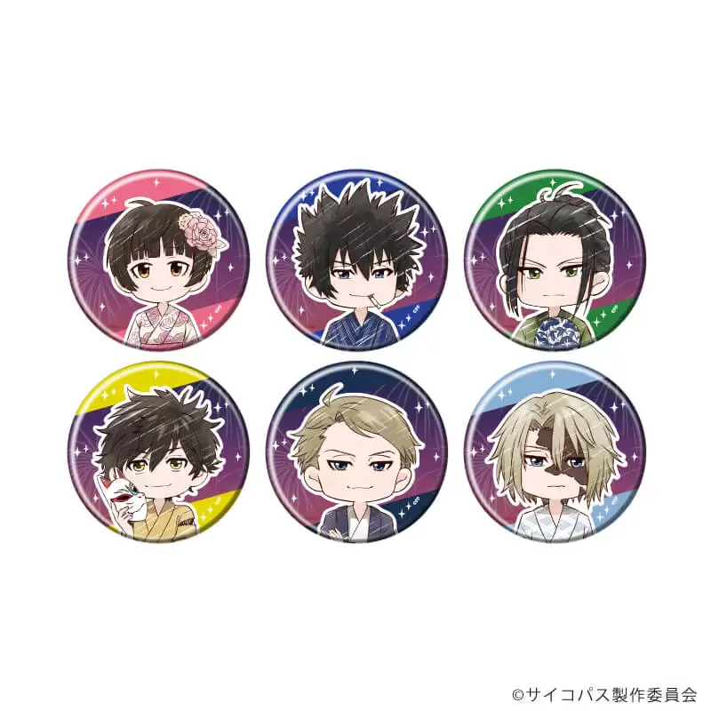 【A3】缶バッジ「劇場版 PSYCHO-PASS サイコパス PROVIDENCE」02/浴衣ver. ブラインド(全6種)(グラフアートイラスト) 1BOX入数：6