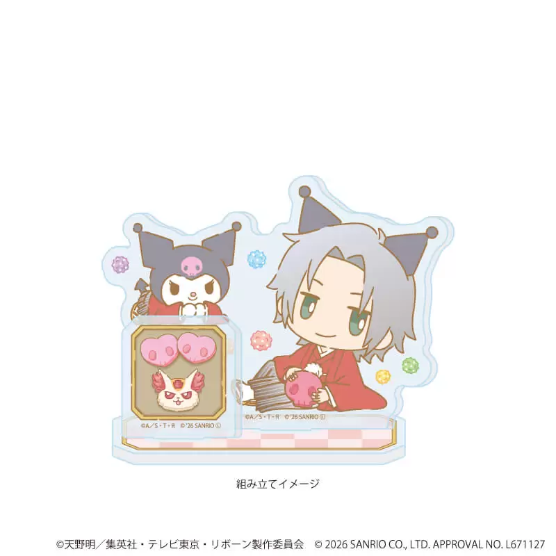 【A3】アクリルスタンドプレート「家庭教師ヒットマンREBORN！×SANRIO CHARACTERS」13/獄寺隼人×クロミ(コラボイラスト)