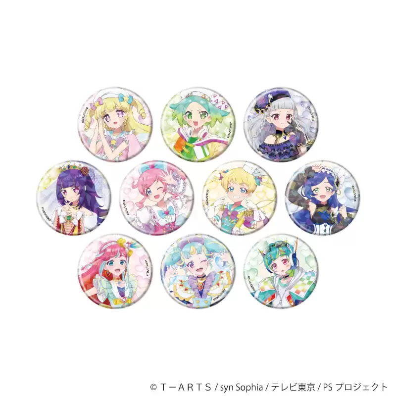 【A3】ホログラム缶バッジ(57mm)「プリティーシリーズ」02/コーデアレンジver. ブラインド(全10種)(描き下ろしイラスト) 1BOX入数：10