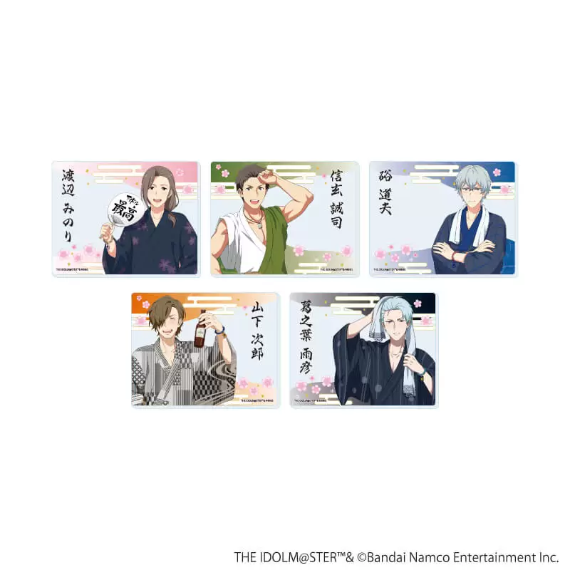 【A3】アクリルカード「アイドルマスター SideM」23/浴衣ver. トレーディング(全5種)(描き下ろしイラスト) 1BOX入数：5