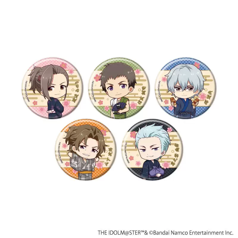 【A3】缶バッジ「アイドルマスター SideM」44/浴衣ver. トレーディング(全5種)(ミニキャライラスト) 1BOX入数：5