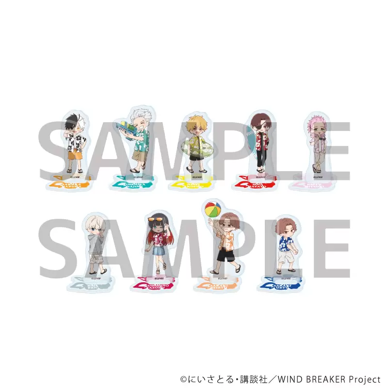 【A3】アクリルぷちスタンド「TVアニメ『WIND BREAKER』」05/海遊びver. ブラインド(全9種)(グラフアートイラスト) 1BOX入数：9