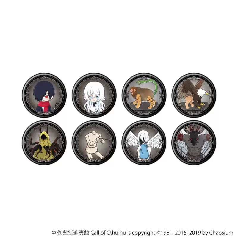 【A3】缶バッジ「タナトスは死に何を想う」01/ブラインド(全8種)(グラフアートイラスト) 1BOX入数：8