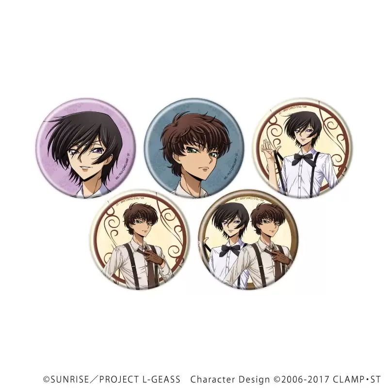 【A3】缶バッジ「コードギアス 反逆のルルーシュ」03/トレーディング(全5種)(描き下ろしイラスト) 1BOX入数：5