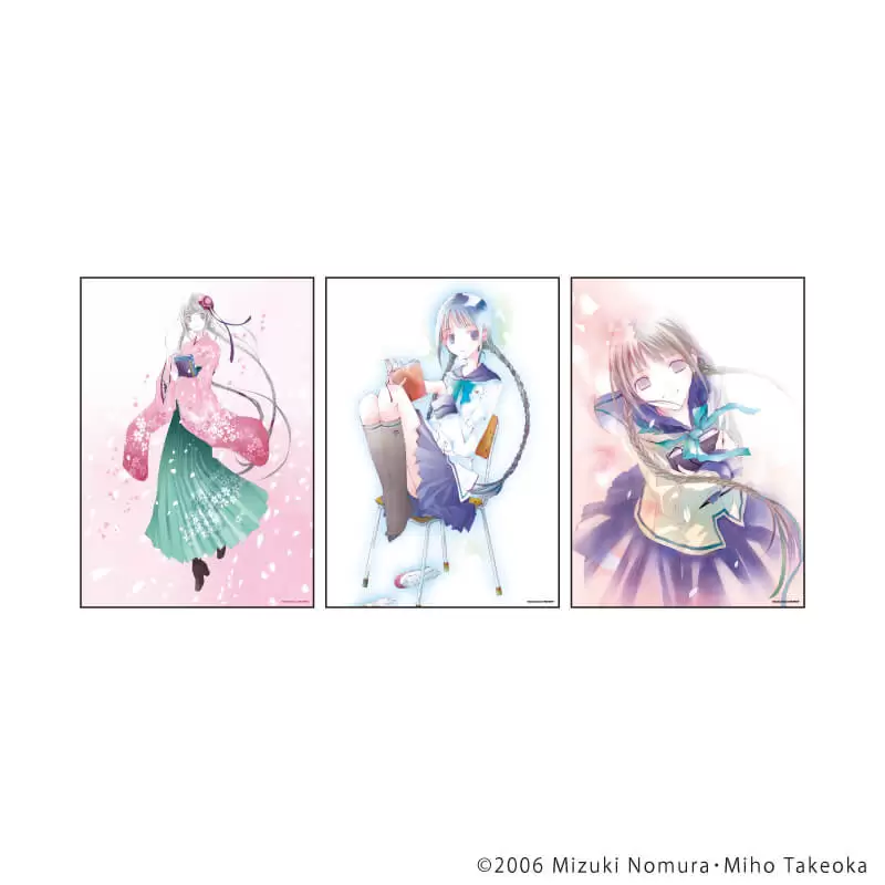 【A3】REPLICA GENGA 3枚セット「“文学少女”シリーズ」01/天野遠子(公式＆描き下ろしイラスト)