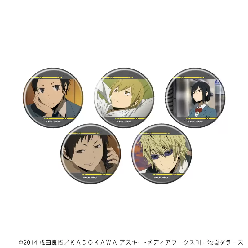 【A3】缶バッジ「デュラララ！！×2」20/ブラインド(全5種)(場面写イラスト) 1BOX入数：5