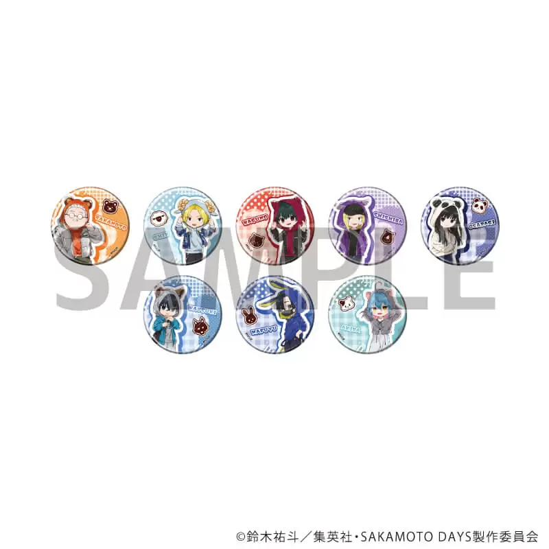 【A3】缶バッジ「SAKAMOTO DAYS」28/動物パーカーver. ブラインド(全8種)(グラフアートイラスト) 1BOX入数：8