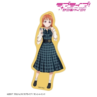 【アルマビアンカ】ラブライブ！サンシャイン！！ 描き下ろし 高海千歌 チェックワンピース衣装ver. ダイカットステッカー