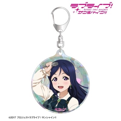 【アルマビアンカ】ラブライブ！サンシャイン！！ 描き下ろし 松浦果南 チェックワンピース衣装ver. ホログラムアクリルキーホルダー