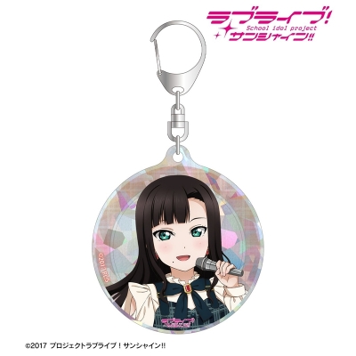 【アルマビアンカ】ラブライブ！サンシャイン！！ 描き下ろし 黒澤ダイヤ チェックワンピース衣装ver. ホログラムアクリルキーホルダー