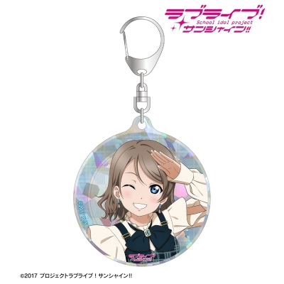 【アルマビアンカ】ラブライブ！サンシャイン！！ 描き下ろし 渡辺 曜 チェックワンピース衣装ver. ホログラムアクリルキーホルダー