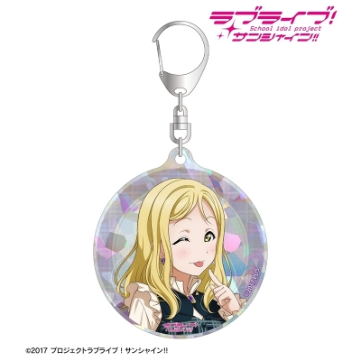 【アルマビアンカ】ラブライブ！サンシャイン！！ 描き下ろし 小原鞠莉 チェックワンピース衣装ver. ホログラムアクリルキーホルダー