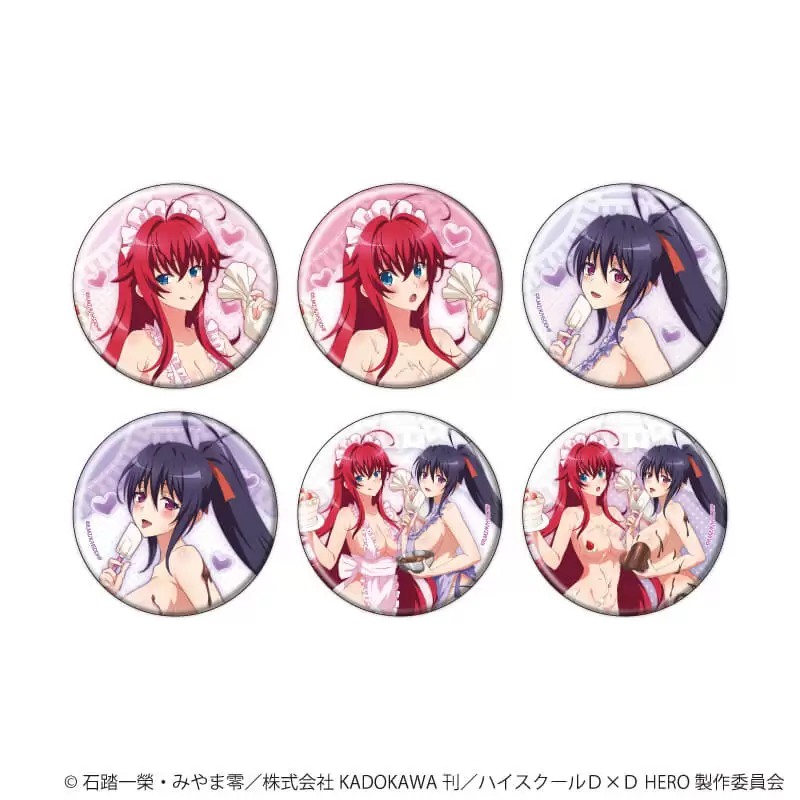 【A3】缶バッジ「ハイスクールD×D HERO」37/ブラインド(全6種)(描き下ろしイラスト) 1BOX入数：6