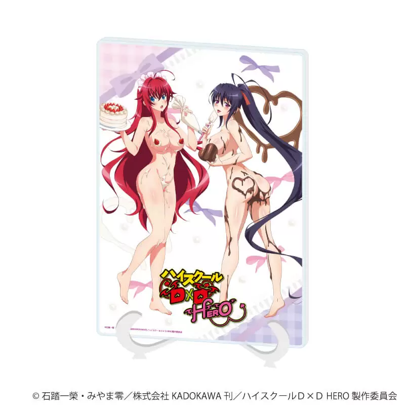 【A3】アクリルアートボード(A5サイズ)「ハイスクールD×D HERO」02/リアス・グレモリー＆姫島朱乃 エプロンなしVer.(描き下ろしイラスト)