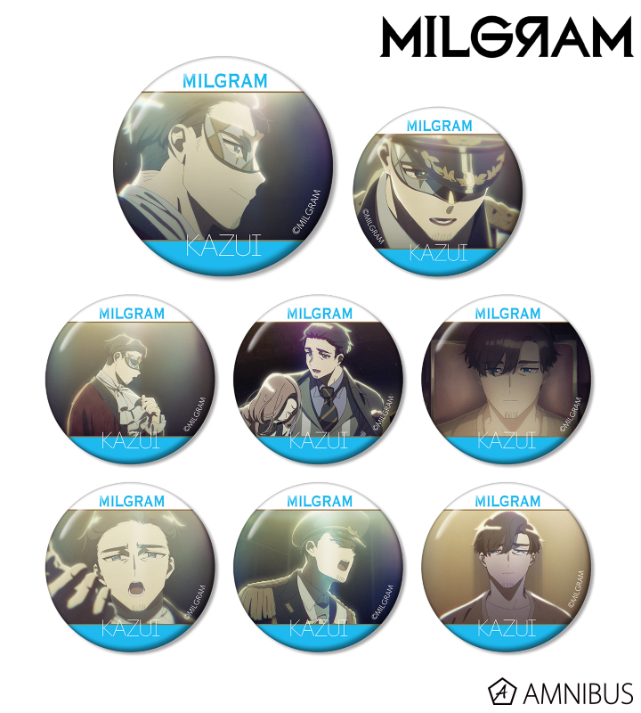 【アルマビアンカ】MILGRAM -ミルグラム- トレーディング MV 缶バッジ カズイ『half』 1BOX入数：8