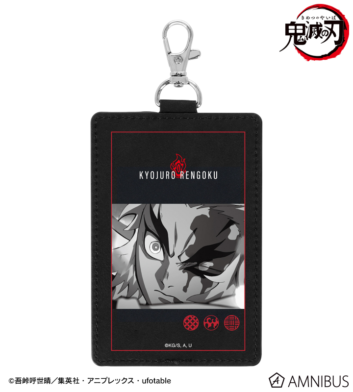 【アルマビアンカ】アニメ「鬼滅の刃」 煉獄杏寿郎 ナスカン付き1ポケット縦型パスケース
