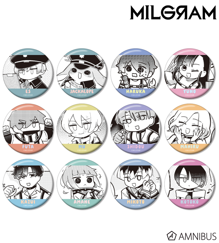【アルマビアンカ】MILGRAM -ミルグラム- トレーディング ミニグラム コマ缶バッジ 1BOX入数：12