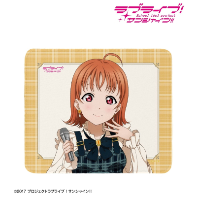 【アルマビアンカ】ラブライブ！サンシャイン！！ 描き下ろし 高海千歌 チェックワンピース衣装ver. マウスパッド