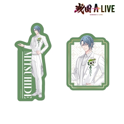 【アルマビアンカ】戦国 A LIVE 描き下ろし 明智 光秀 3周年衣装ver. ダイカットステッカー2個セット