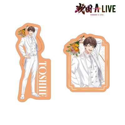 【アルマビアンカ】戦国 A LIVE 描き下ろし 前田 利家 3周年衣装ver. ダイカットステッカー2個セット