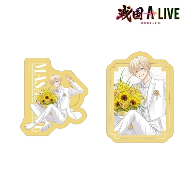 【アルマビアンカ】戦国 A LIVE 描き下ろし 伊達 政宗 3周年衣装ver. ダイカットステッカー2個セット