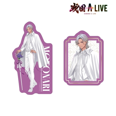 【アルマビアンカ】戦国 A LIVE 描き下ろし 毛利 元就 3周年衣装ver. ダイカットステッカー2個セット
