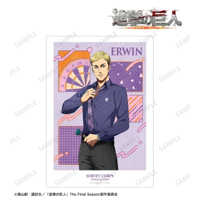 【アルマビアンカ】TVアニメ『進撃の巨人』 描き下ろし エルヴィン レトロ風ファッションver. A3マット加工ポスター