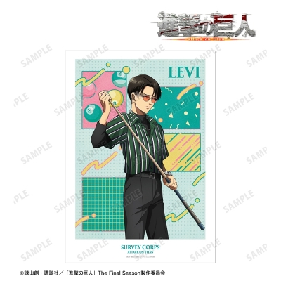 【アルマビアンカ】TVアニメ『進撃の巨人』 描き下ろし リヴァイ レトロ風ファッションver. A3マット加工ポスター