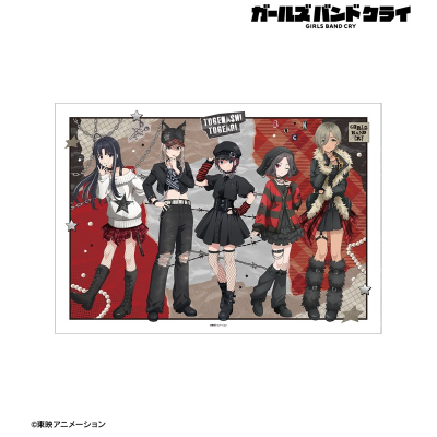 【アルマビアンカ】ガールズバンドクライ 描き下ろし トゲナシトゲアリ 集合 パンクファッションver. A3マット加工ポスター
