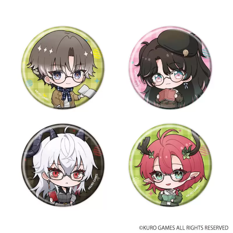 【A3】缶バッジ「鳴潮」02/ページをめくる午後 ブラインド(全4種)(ミニキャライラスト) 1BOX入数：4