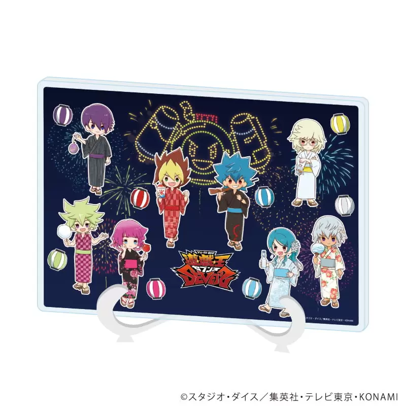 【A3】アクリルアートボード(A5サイズ)「遊☆戯☆王SEVENS」03/夏祭りver. 集合デザイン(グラフアートイラスト)