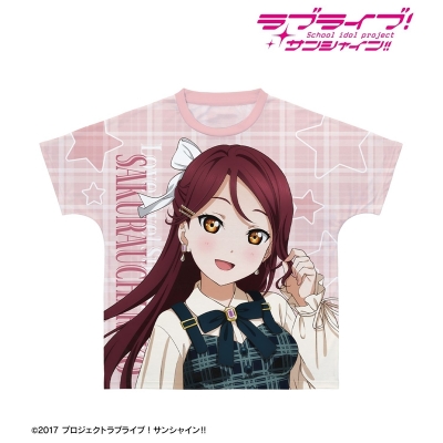 【アルマビアンカ】ラブライブ！サンシャイン！！ 描き下ろし 桜内梨子 チェックワンピース衣装ver. フルグラフィックTシャツユニセックス(サイズ/XXXL)