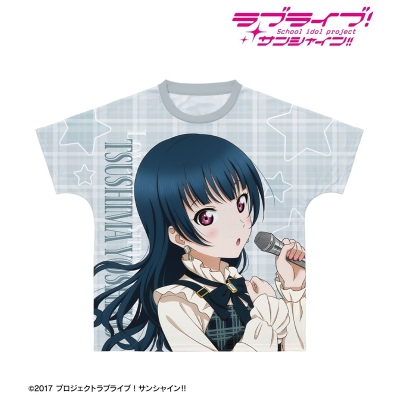 【アルマビアンカ】ラブライブ！サンシャイン！！ 描き下ろし 津島善子 チェックワンピース衣装ver. フルグラフィックTシャツユニセックス(サイズ/XXXL)