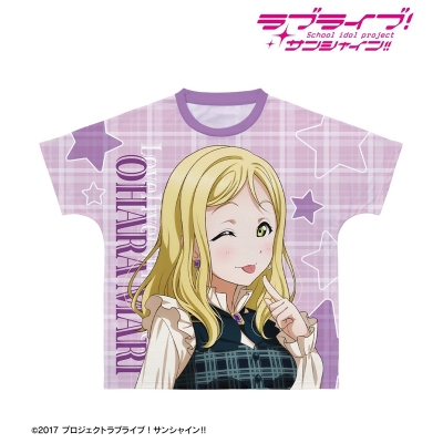 【アルマビアンカ】ラブライブ！サンシャイン！！ 描き下ろし 小原鞠莉 チェックワンピース衣装ver. フルグラフィックTシャツユニセックス(サイズ/XXXL)