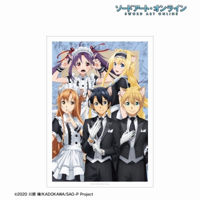 【アルマビアンカ】ソードアート・オンライン 描き下ろし 集合 猫耳執事・メイドver. A3マット加工ポスター