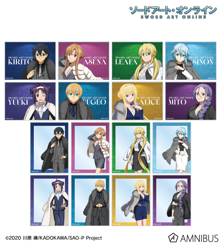 【アルマビアンカ】ソードアート・オンライン 描き下ろし 毛皮コート×スーツver. トレーディングアクリルカード 1BOX入数：16