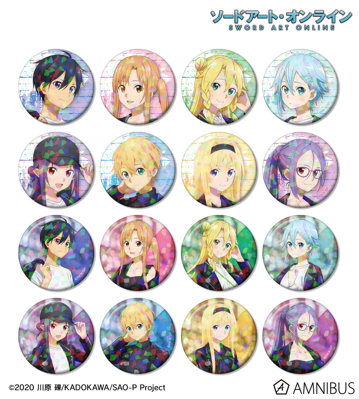 【アルマビアンカ】ソードアート・オンライン 描き下ろし ライダースジャケットver. トレーディングホログラム缶バッジ 1BOX入数：16