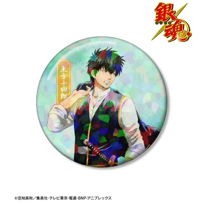 【アルマビアンカ】銀魂 描き下ろし 土方十四郎 夏の歩み・水彩風ver. 75mmホログラム缶バッジ