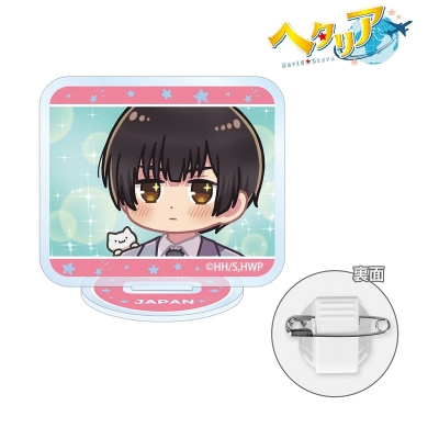 【アルマビアンカ】アニメ「ヘタリア World★Stars」 日本 ゆるコマ アクリルスタンドマルチバッジ