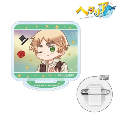 【アルマビアンカ】アニメ「ヘタリア World★Stars」 イギリス ゆるコマ アクリルスタンドマルチバッジ