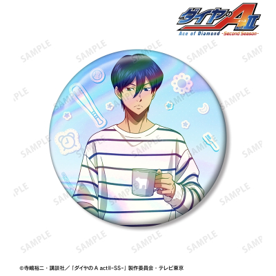 【アルマビアンカ】TVアニメ『ダイヤのA actII -Second Season-』 描き下ろし 降谷 暁 朝の支度ver. 75mmオーロラ缶バッジ