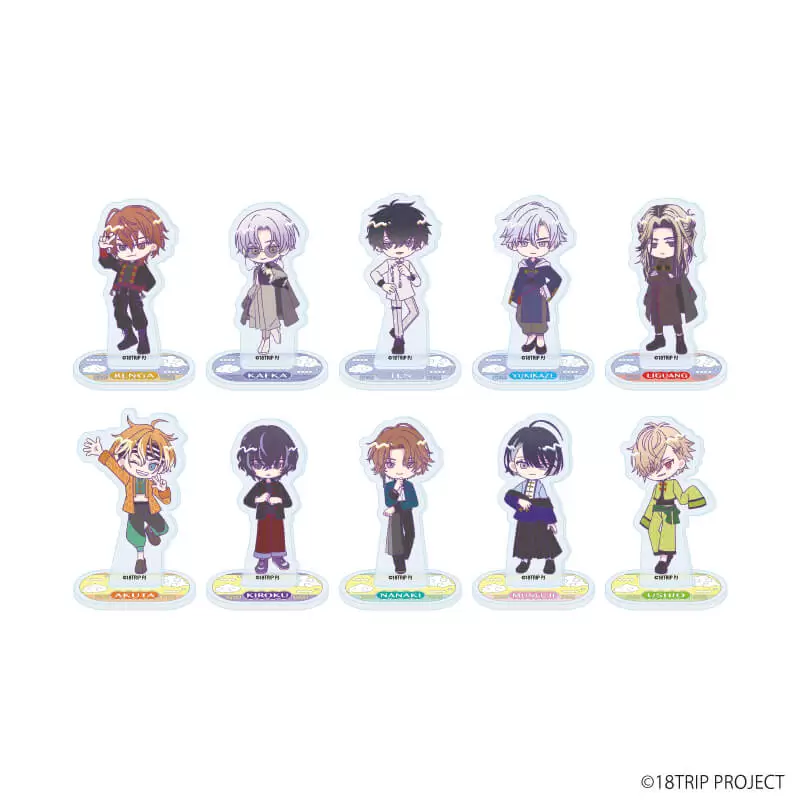 【A3】アクリルぷちスタンド『18TRIP』10/チャイナver. ブラインド(全10種)(ミニキャライラスト) 1BOX入数：10