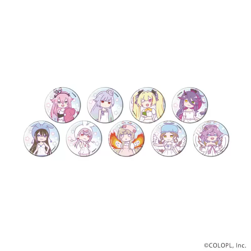 【A3】缶バッジ「白猫プロジェクト」19/ゆめカワイイver. ブラインド(全9種)(グラフアートイラスト) 1BOX入数：9