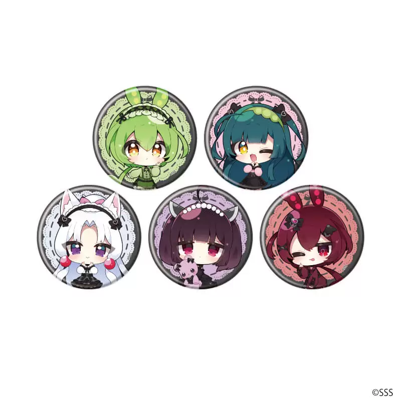 【A3】缶バッジ「東北ずん子・ずんだもんプロジェクト」01/ブラインド(全5種)(ミニキャライラスト) 1BOX入数：5
