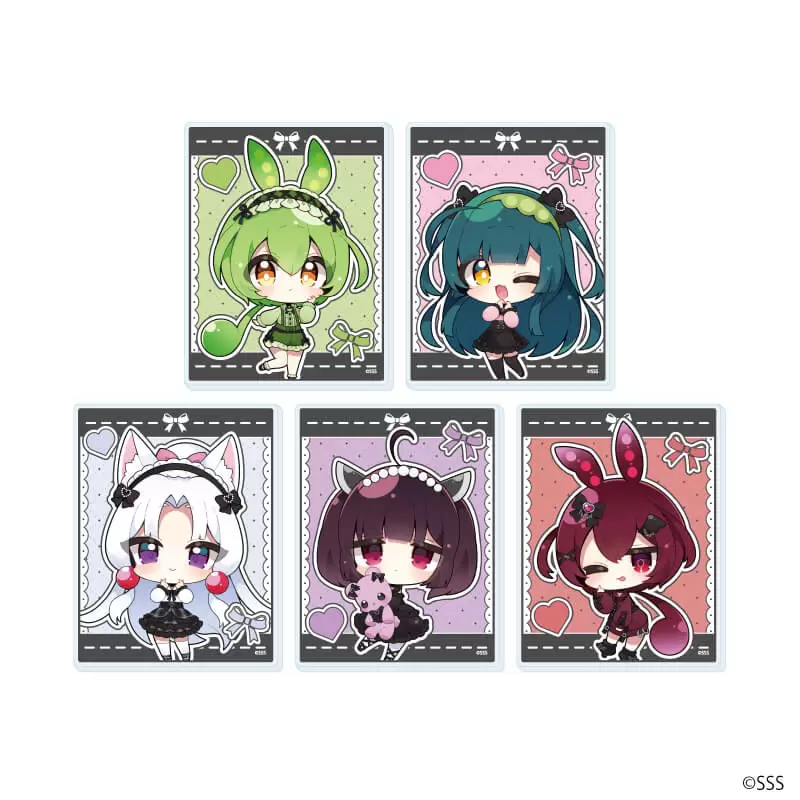 【A3】アクリルカード「東北ずん子・ずんだもんプロジェクト」01/ブラインド(全5種)(ミニキャライラスト) 1BOX入数：5