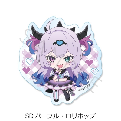 【シンクイノベーション】NEEDY GIRL OVERDOSE 第2弾 クリアカードステッカー SD パープル・ロリポップ